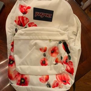Jansport Backpack with Pretty Flower Decor…